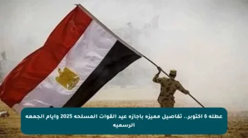 عطلة 6 أكتوبر.. تفاصيل مميزة بإجازة عيد القوات المسلحة 2025 وأيام الجمعة الرسمية